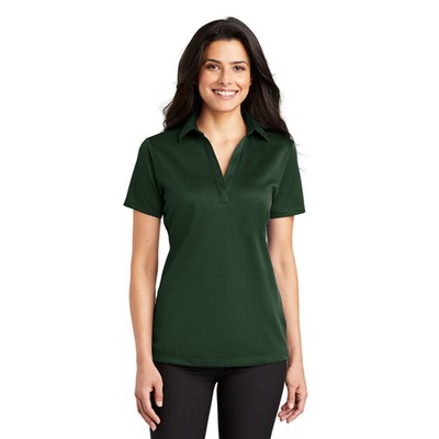 Port Authority Dark Green Ladies Silk Touch Polo L540-DGN-SM