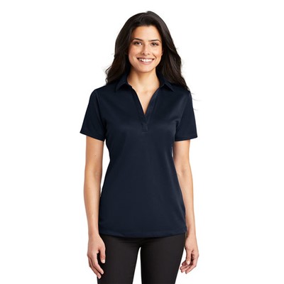 Port Authority Navy Ladies Silk Touch Polo L540-NVY-LG