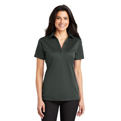 Port Authority Steel Grey Ladies Silk Touch Polo L540-STL-LG