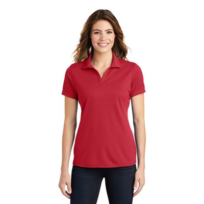 Sport-Tek Ladies LST640-RED-MD PosiCharge Moisture Wicking Polo