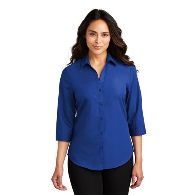Port Authority Blue Poplin Shirt for Women LW102-RBL-4X