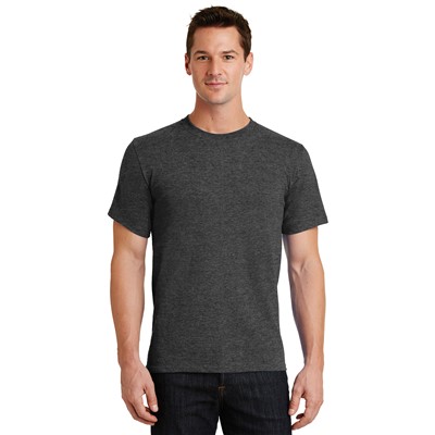 Port & Company Essential Dark Heather Gray T-Shirt PC91-HGY-MD