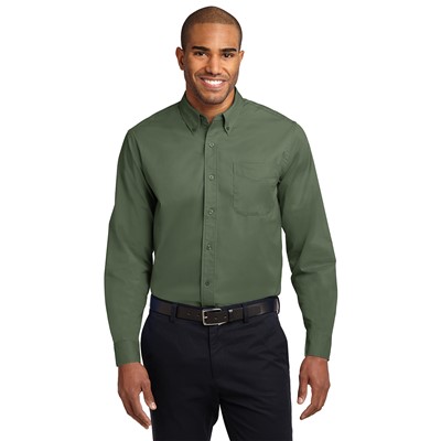 Port Authority Easy Care Long Sleeve Green Work Shirt S608-CLG-XL