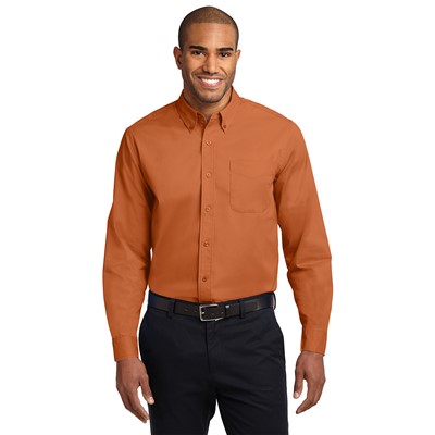 Port Authority Easy Care Long Sleeve Orange Work Shirt S608-TXO-MD