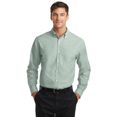 Port Authority SuperPro Oxford Green Work Shirt S658-GRN-MD