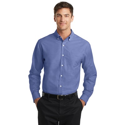 Port Authority SuperPro Oxford Navy Work Shirt S658-NVY-MD