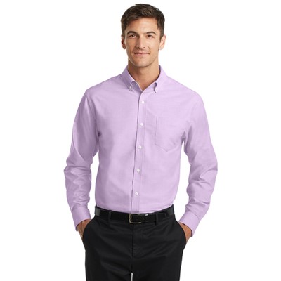 Port Authority SuperPro Oxford Purple Work Shirt S658-SPL-LG