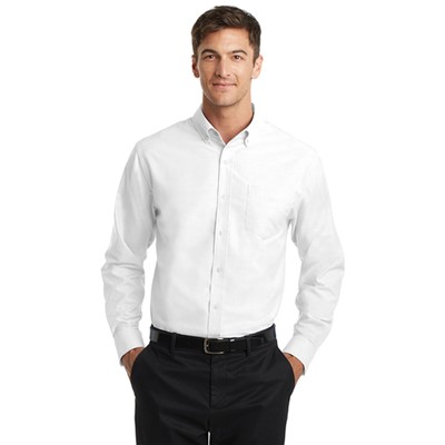 Port Authority SuperPro Oxford White Work Shirt S658-WHT-XL