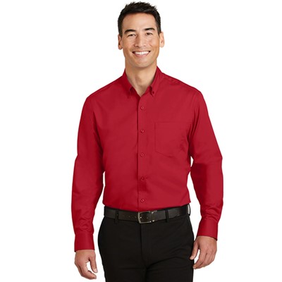Port Authority SuperPro Twill Red Work Shirt S663-RED-XL