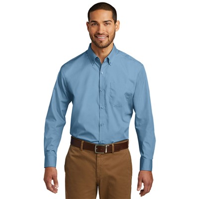 Port Authority Long Sleeve Blue Poplin Shirt W100-CAB-XL