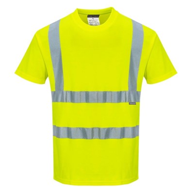 Portwest Cotton Comfort Short Sleeve Hi Vis T-Shirt S170-HVY-4X-TALL