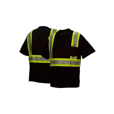 Pyramex Black Class 1 Enhanced Visibility T-Shirt RTS2311XL