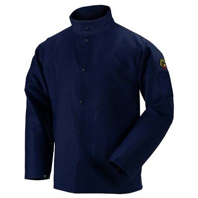 - Black Stallion TruGuard 200 Navy Flame Resistant Cotton Welding Jacket