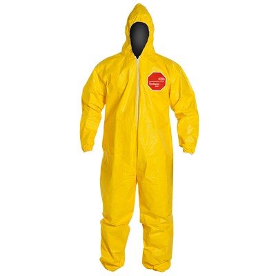 Case of 12 DuPont Tychem 2000 Yellow Disposable Coveralls 1428QC-2X