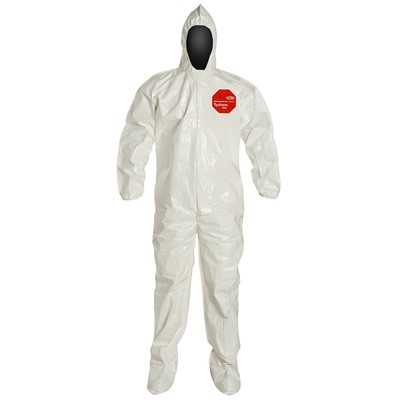 DuPont Tychem 4000 White Disposable Coveralls SL122B-4X