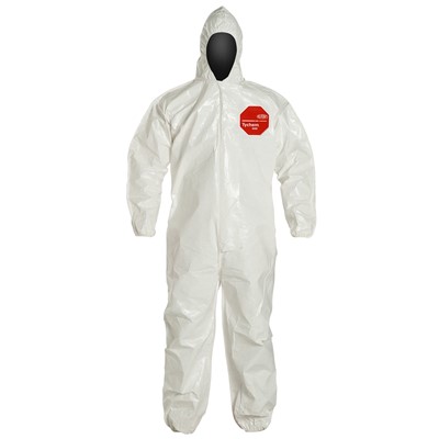 DuPont Tychem 4000 White Disposable Coveralls SL127B-LG