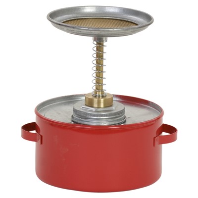 - Eagle Galvanized Steel Safety Plunger Can RED
