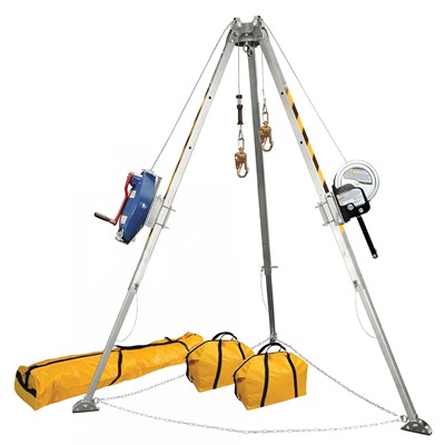 FallTech 7509 8' Confined Space Tripod System with Galvanized Steel