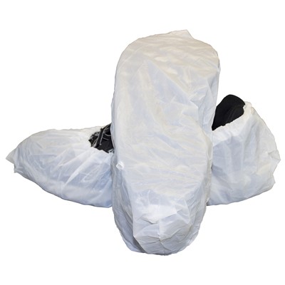 Safety Zone Co-Polymer 2XL White Disposable Shoe Covers - Case of 300