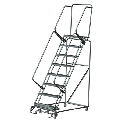 Rolling Ladder 8 Step w/Handrails - GAR-FS083214-G