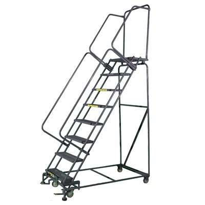 Rolling Ladder 8 Step w/Handrails - GAR-FS083214-X