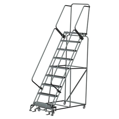 Rolling Ladder 9 Step w/Handrails - GAR-FS093214-G