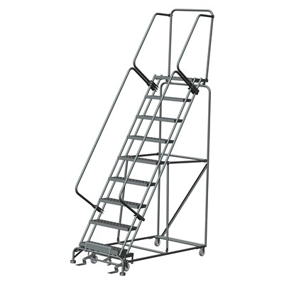 Rolling Ladder 9 Step w/Handrails - GAR-FS093214-P