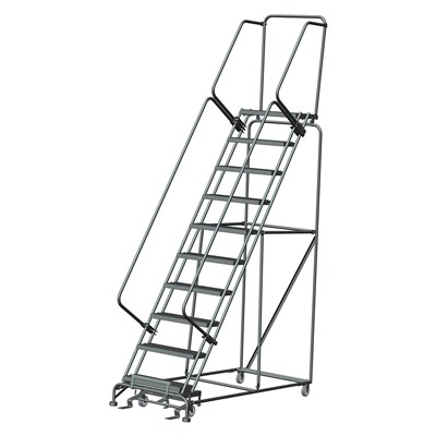 Rolling Ladder 10 Step w/Handrails - GAR-FS103214-G