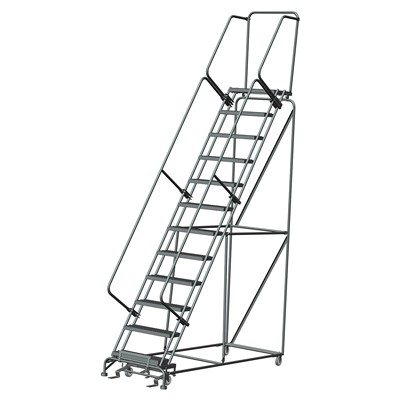 Ballymore Rolling Ladder with 12 Serrated Grating Steps FS123214-G