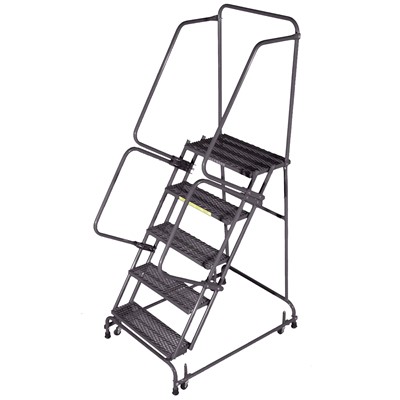 Rolling Ladder 5 Step w/Handrails - GAR-FSH526-X