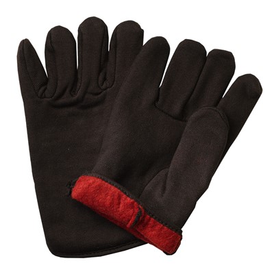 Lined Brown Jersey Gloves 14LJ-1