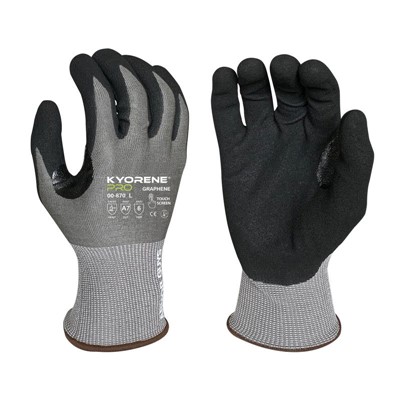Gloves A7 Kyorene Nitrile PC GRY/BLK SM - GCT-00-870-SM