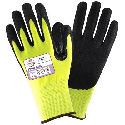 Armor Guys Hi Vis Yellow A4 Cut Nitrile Coated Gloves 04-321-LG