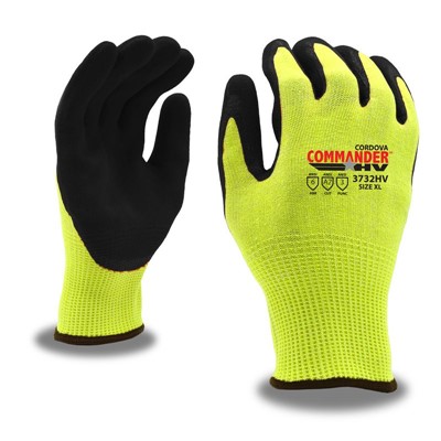 Cordova COMMANDER HV Nitrile Coated A7 Cut Resistant Gloves 3732HV-XL