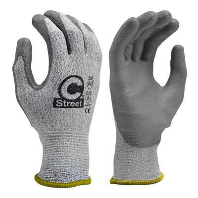 C Street 653-MD PU Coated A3 Cut Resistant Gloves