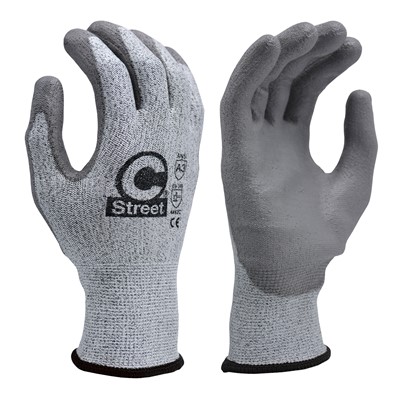 C Street 653-XL PU Coated A3 Cut Resistant Gloves