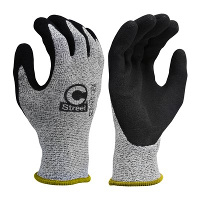 C Street 654-MD Foam Nitrile Coated A4 Cut Resistant Gloves