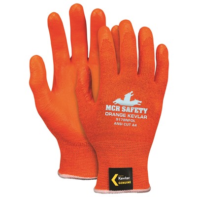 - MCR Orange Kevlar® Foam Nitrile Coated Cut Resistant Gloves