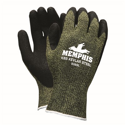 MCR Safety KS-5 DuPont Kevlar Latex Coated A4 Cut Resistant Gloves 9389-LG
