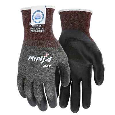 MCR Safety Ninja Max Coated A3 Cut Resistant Gloves N9676G-LG