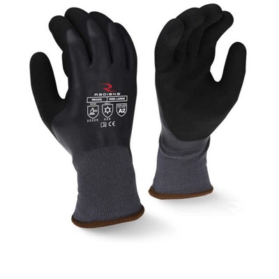 Radians Foam Latex Cut Resistant Winter Gripper Gloves RWG28-LG