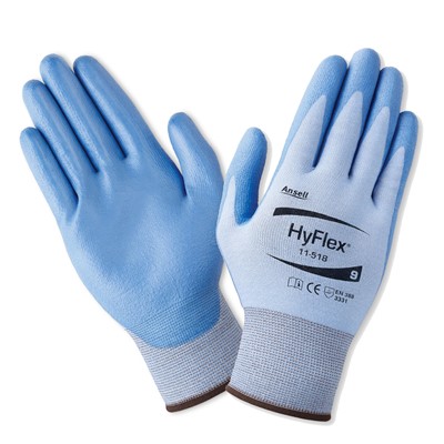 - Ansell HyFlex 11-518 Polyurethane Coated Cut Resistant Gloves