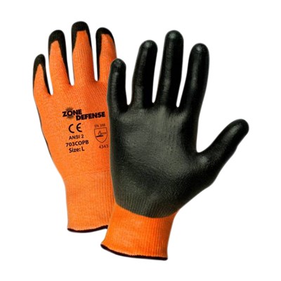 - PIP Zone Defense Polyurethane Palm Coated Cut Resistant Gloves