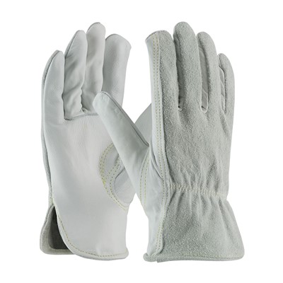 - Grain/Split Cowhide Drivers Gloves w/Kevlar - Keystone Thumb