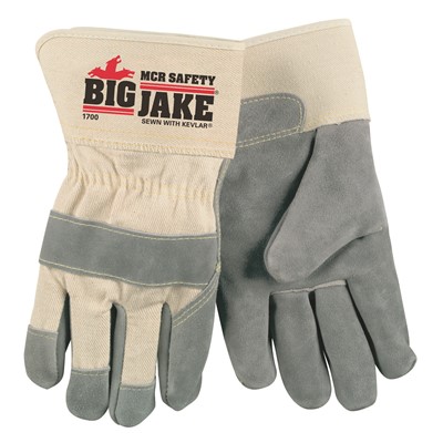MCR Big Jake Select Gunn Pattern Leather Palm Gloves 1700-LG