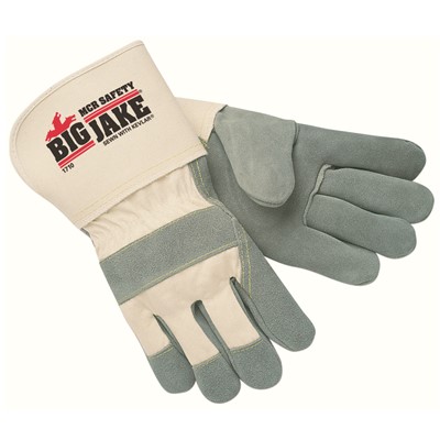 MCR Safety Big Jake Large Side Leather Palm Gloves 1710-LG
