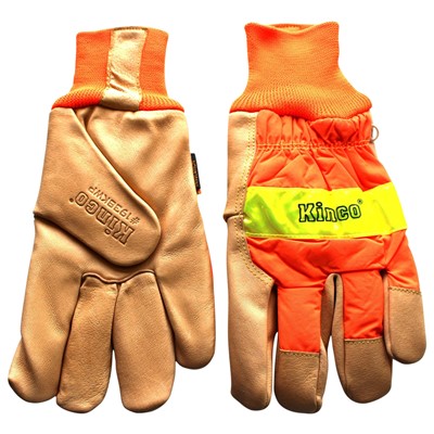 Kinco Waterproof Hi Vis Leather Palm Winter Gloves 1938KWP-XL