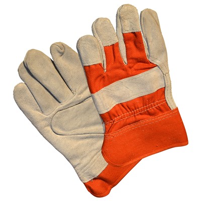 Orange Gunn Cut Leather Gloves - Box of 12