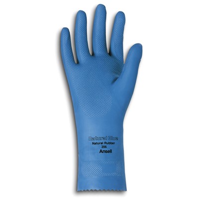 Ansell VersaTouch Size 8 Blue Latex Gloves 113680