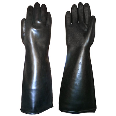 Safety Zone 40mil Large Heavy Duty Black Latex Gloves